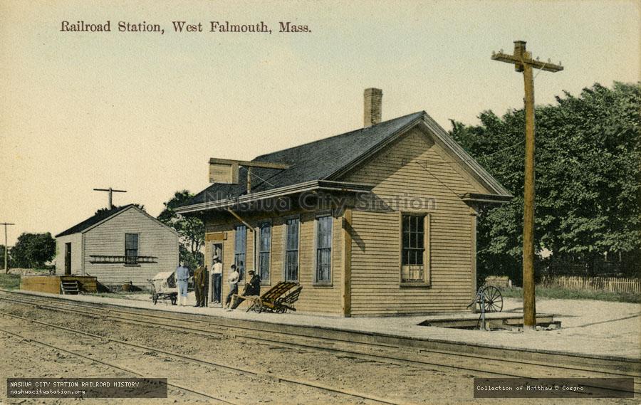 Postcard: Railroad Station, West Falmouth, Massachusetts